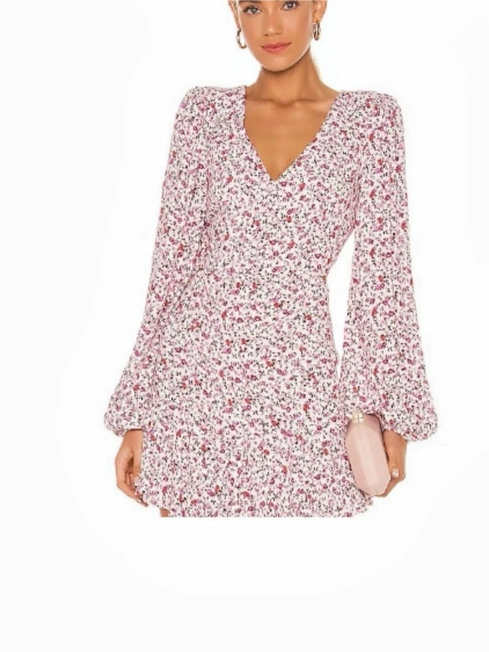 AFRM Monna Dress, size small, Mini Dress Pink & White